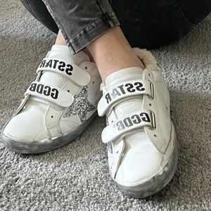 Golden Goose Old School Shearling Sneakers Size 35